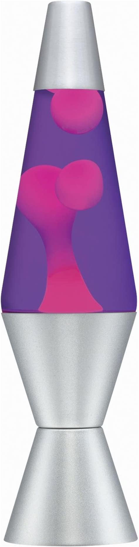 original lava brand lava motion lamp  pink purple silver