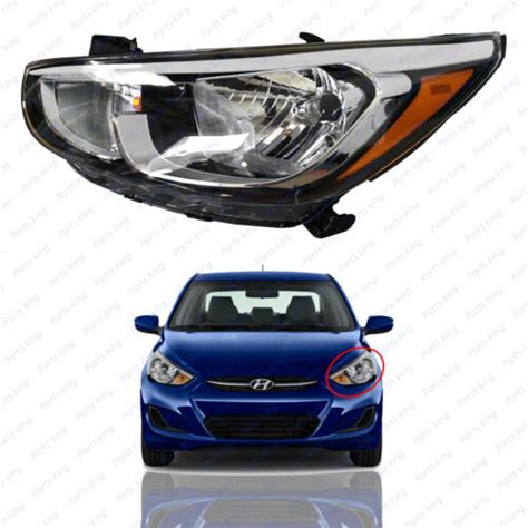 For 2015 2016 2017 Hyundai Accent Halogen Headlight Assembly 92101 ...