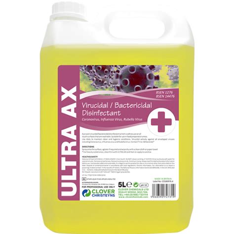 Clover Ultra Ax Virucidalbactericidal Disinfectant Esl