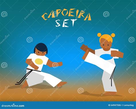 Vector Capoeira Set Stock Vector Illustration Of Silhouettes 64947506