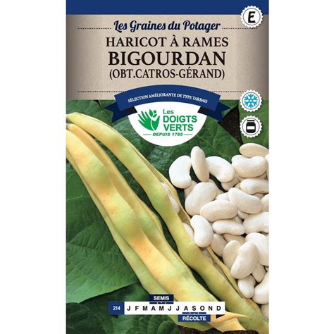 Semences Haricot à rames Bigourdan obt Castrot Gérand 200 gr