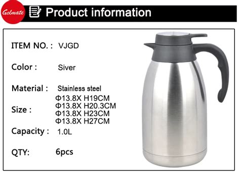 Lfgb Reach Fda En12546 1 Stainless Steel Thermos Isolation Vacuum