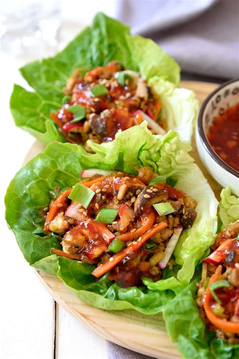 Vegan Mushroom Tofu Lettuce Wraps | Cilantro and Citronella