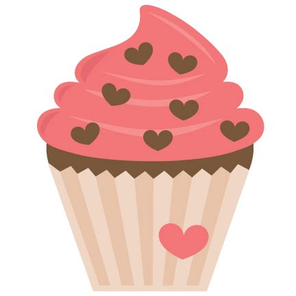 Valentine Cupcake Svg File For Scrapbooking Cardmaking Valentines Svg