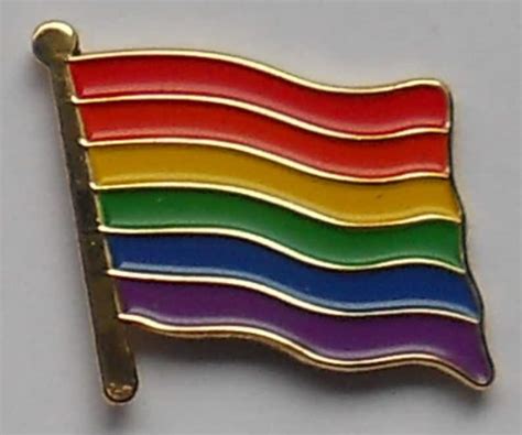 Lgbt Rainbow Gay Pride Flag Enamel Pin Badge Etsy