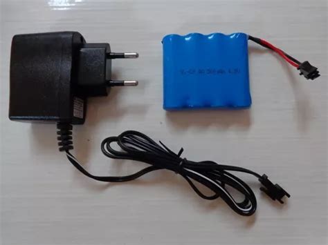 Kit Bateria E Carregador 4 8v Carro Rush Hot Wheels Candide Parcelamento Sem Juros