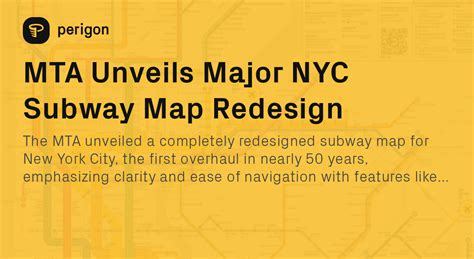 MTA Unveils Major NYC Subway Map Redesign | Perigon