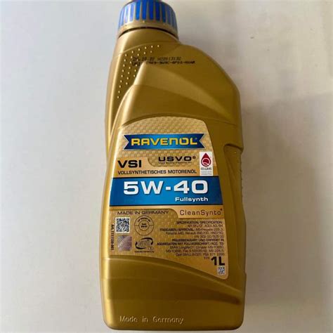 ORIGINAL/GENUINE RAVENOL VSI 5W-40 FULLY SYNTHETIC ENGINE OIL 1L ...