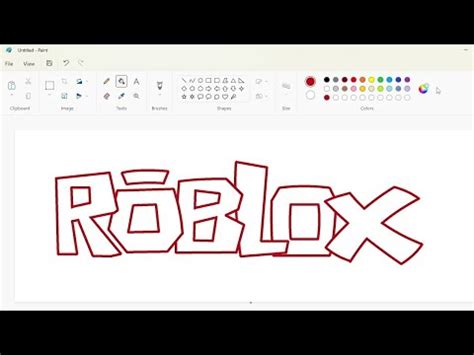 How to draw the Roblox logo from 2015 to 2017 using MS Paint | How to ...