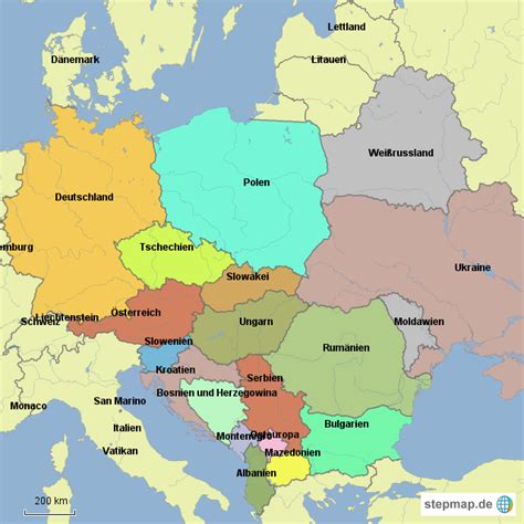 StepMap Osteuropa Landkarte für Deutschland