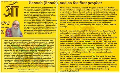 Later Middle Time First With The Birth Of The Second Henoch Enoch