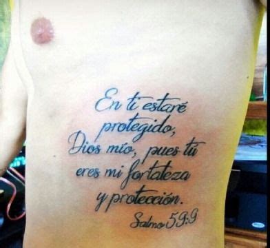 Espirituales y religiosos tatuajes de salmos en español Tatuaje de