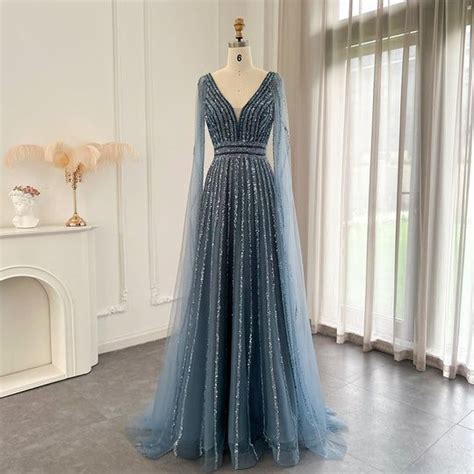 Luxury Mermaid Nude Evening Dresses With Cape Sleeves Ss Formal Dresses For Women Evening