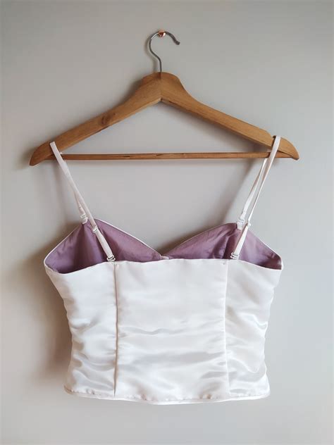 Corset Bustier Satin Duchess Nude Cream Rosé Removable Straps Etsy