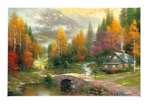 The Valley Of Peace 24 X 36 Gallery Wrapped Canvas Thomas Kinkade