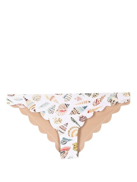 Marysia Scalloped Trim Detail Bikini Bottoms Editorialist