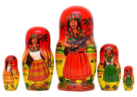 Hula Girl Nesting Doll