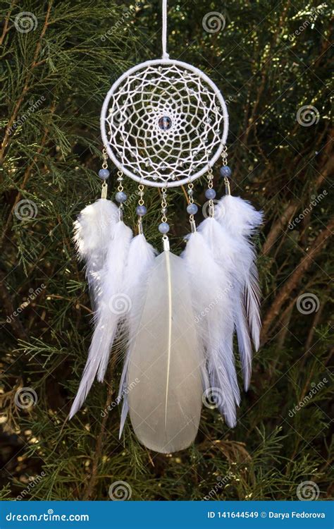 Handmade Dream Catcher with Feathers Threads and Beads Rope Hanging ...