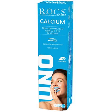 Rocs Uno Kalsiyum Diş Macunu 60ml