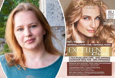 Werbung L ORÉAL PARIS EXCELLENCE CREME Haarfarbe Nude Hellblond Haare Tolle