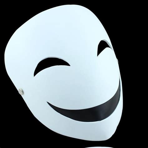 Creepy Smiley Face Ghost White w/ Black Mask | Clown mask, Full face ...
