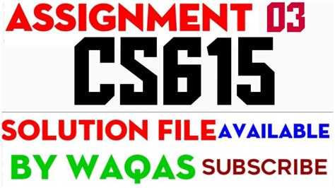 Cs Assignment Solution Cs Assignment No Fall Youtube