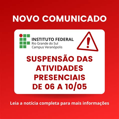 Comunicado Suspensão Das Atividades Presenciais De 06 A 1005 Campus