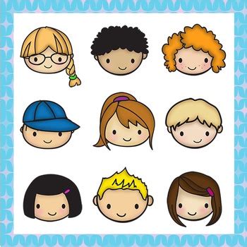 Kids Head Clipart