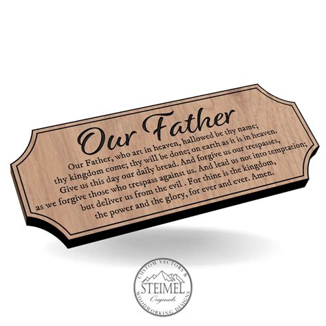 Our Father Prayer Svg Laser Engraving Cnc Cricut Etsy