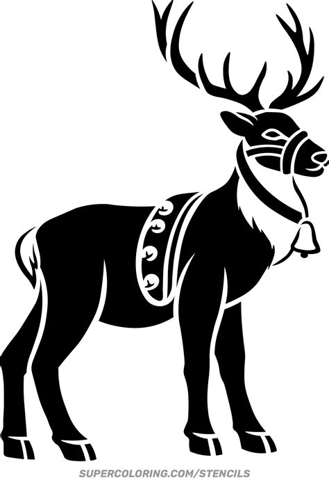 Stencil Of Christmas Reindeer Free Printable Papercraft Templates