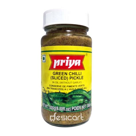 Buy Priya Green Chilli Pickle 300g Online Uk Desicart