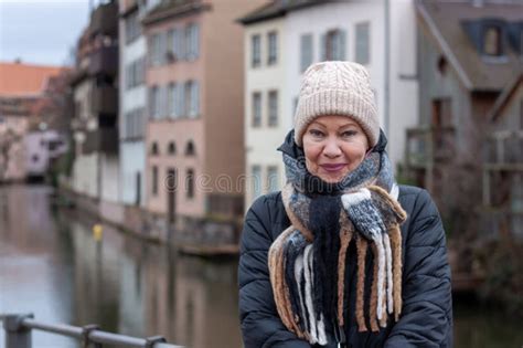 Close Up Portrait Mature Woman At The Amazing Traditional Colorful