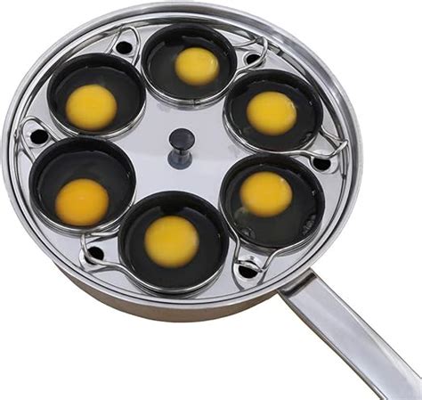 Cups Egg Poacher Pan Stainless Steel Poached Egg Cooker Induction