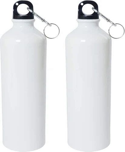 Aluminium Sublimation Coated Blank Water Bottle Sipper White For Gym