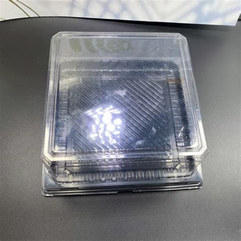 Pet Transparent Cake Box Packing Blister Plastic Square Cake Container