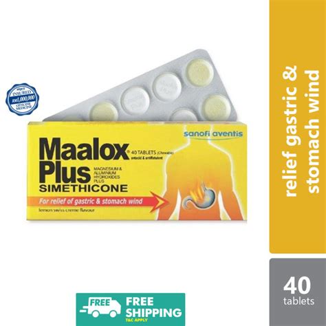 Alpro Pharmacy Maalox Plus Relief Gastric And Stomach Wind 10s X 4 Lazada