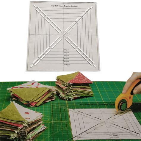 HONEYSEW Half Square Triangles Template Ruler For Sewing Quilting