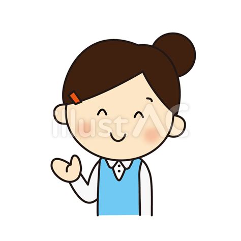 案内係の女性イラスト No 751971／無料イラストフリー素材なら「イラストac」