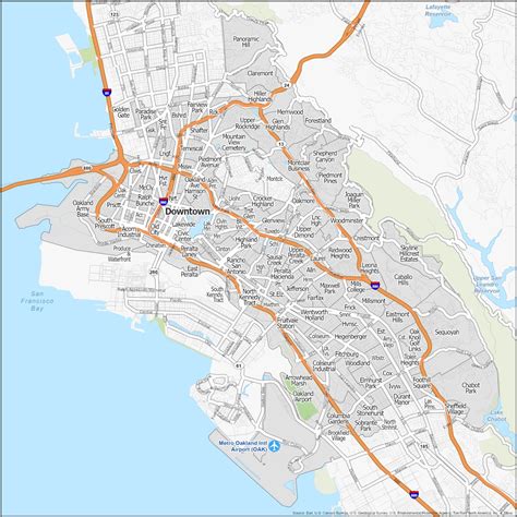 Oakland Neighborhood Map - GIS Geography