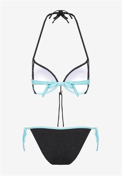 Jasnoniebieskie Bikini Z Wi Zaniem Ozdobny Biustonosz I Figi Kintella Born Be