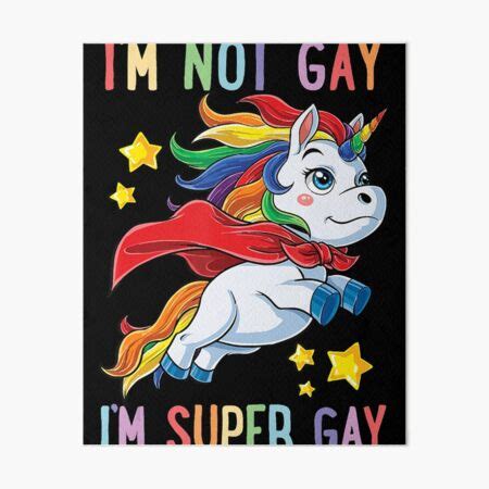 LGBTQ Unicorn Super Gay Pride LGBT Ally Rainbow Flag Retro Art Board Print For Sale By