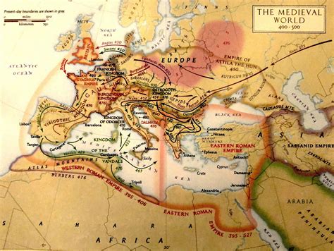 The Medieval World 400-500 A.D. - National Geographic #maps | Medieval