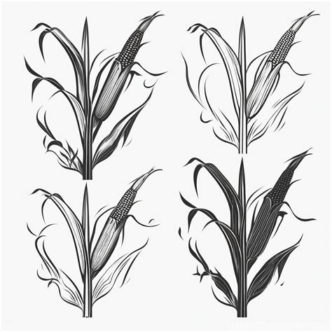 Modern Vector Corn Stalk Designs Stable Diffusion Online
