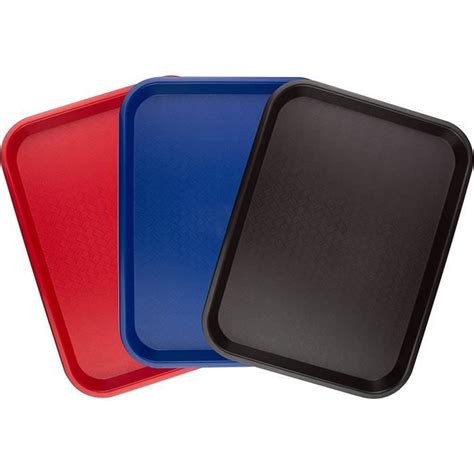 Lot De Plateaux De Service Rectangulaires En Plastique Plateaux