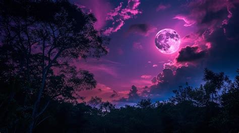 purple moon     sky   purple moon premium ai