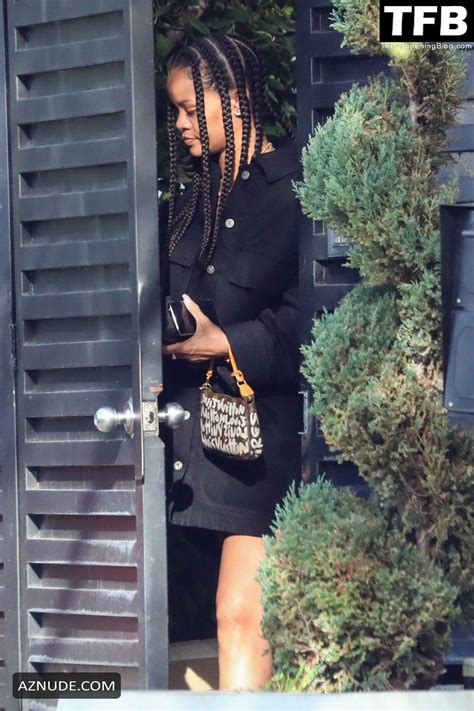 Rihanna Sexy Seen Showing Off Her Hot Legs In An Oversized Shirt In Los Angeles AZNude