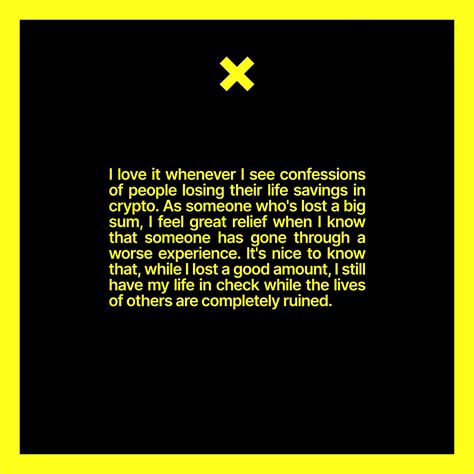 Coinfessions on Twitter: "It's nice to know that, while I lost a good