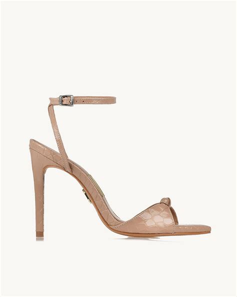 UZA Shoes Sandália Salto Alto Snake Nude Coleção Primavera Verão 2025