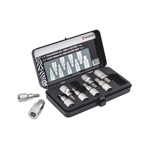 Ass chiavi bussola 1 2 poll esag incass corte 9 pz Würth