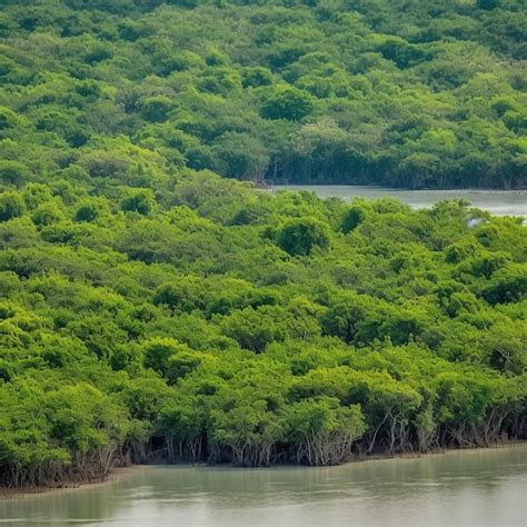 Premium AI Image Mangroves And Wildlife At Sundarbans National Park